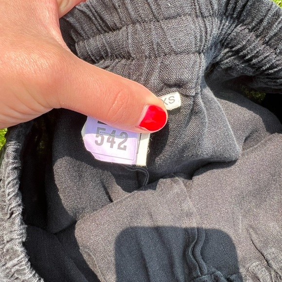 DEIJI STUDIOS BLACK LINEN PANTS - Picture 2 of 3